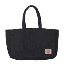 画像をギャラリービューアに読み込む, Flower Jacquard Pile Tote Bag Black (2月上旬頃より順次発送)