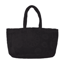画像をギャラリービューアに読み込む, Flower Jacquard Pile Tote Bag Black (2月上旬頃より順次発送)