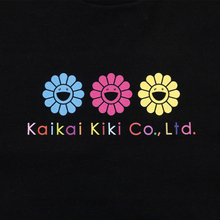 画像をギャラリービューアに読み込む, Triple Primary Flower T-shirt Black (6月中旬頃より順次発送)