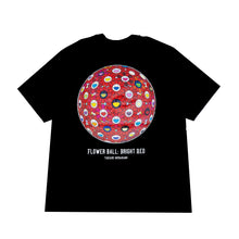 Load image into Gallery viewer, Flower Ball &quot;Bright Red&quot; Tshirts Black (6月上旬頃より順次発送)
